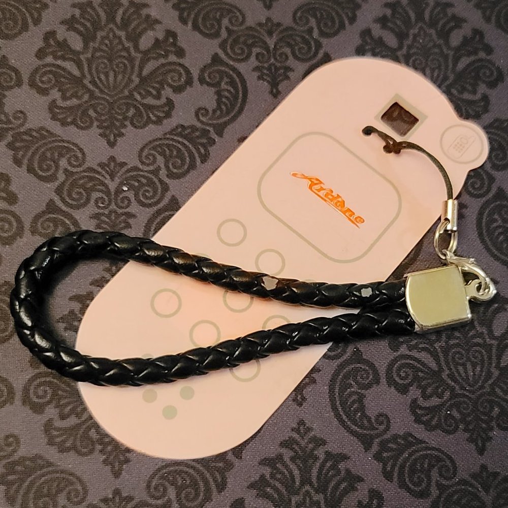 🤩3 for $10!🤩  Ardene Black Braided Faux Leather Cell Phone Strap